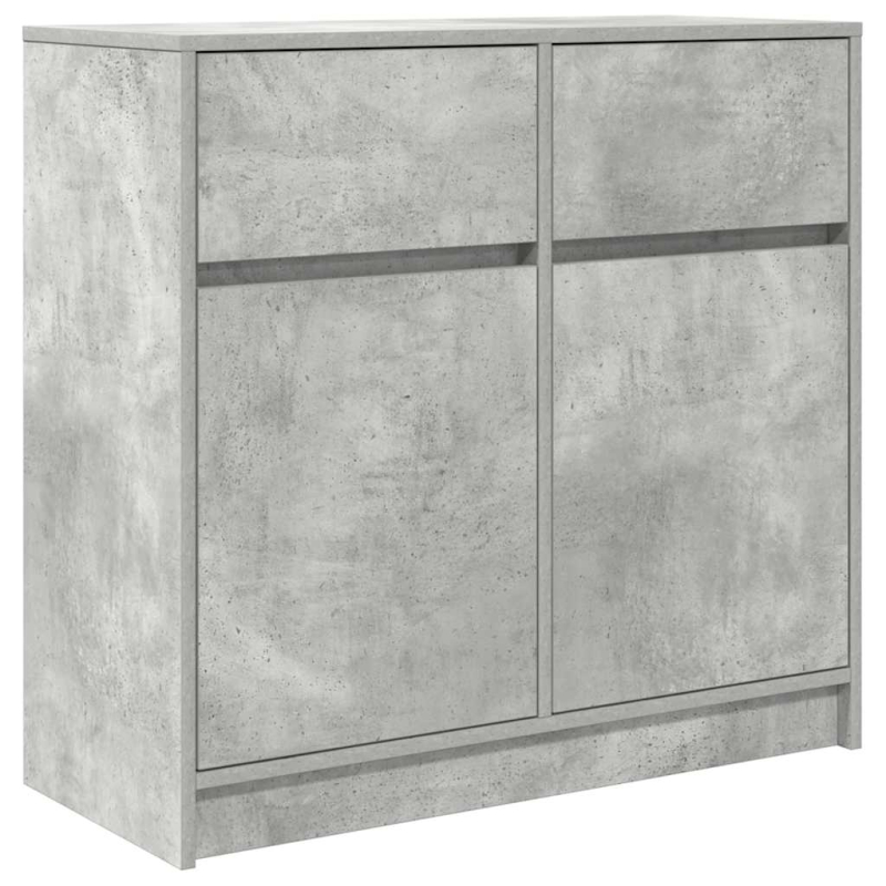 Sideboard mit Schublade Betongrau 80x34x76 cm Holzwerkstoff