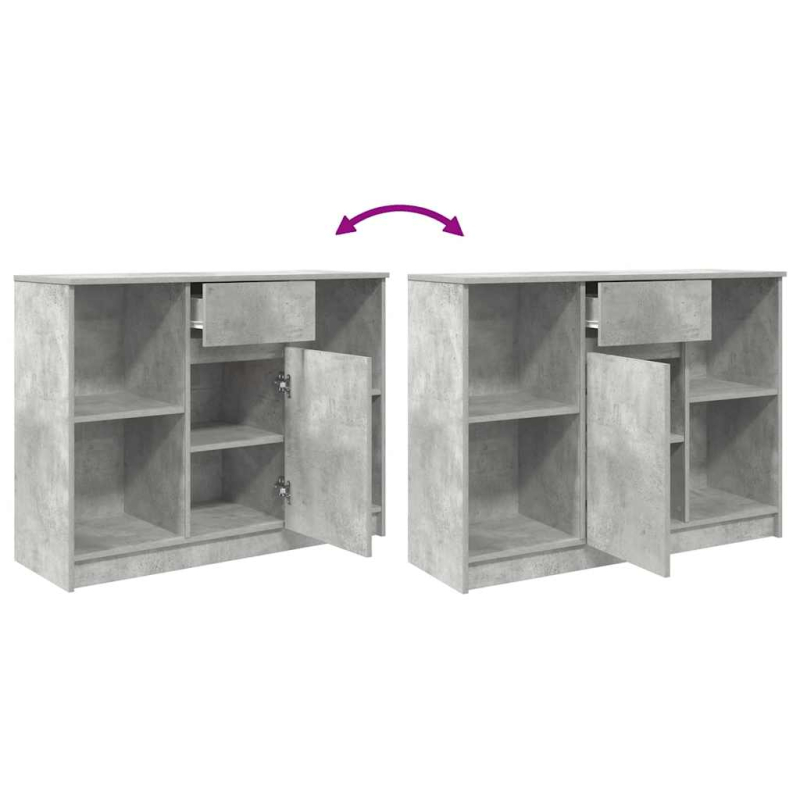 Sideboard mit Schublade Betongrau 101x35x76 cm Holzwerkstoff