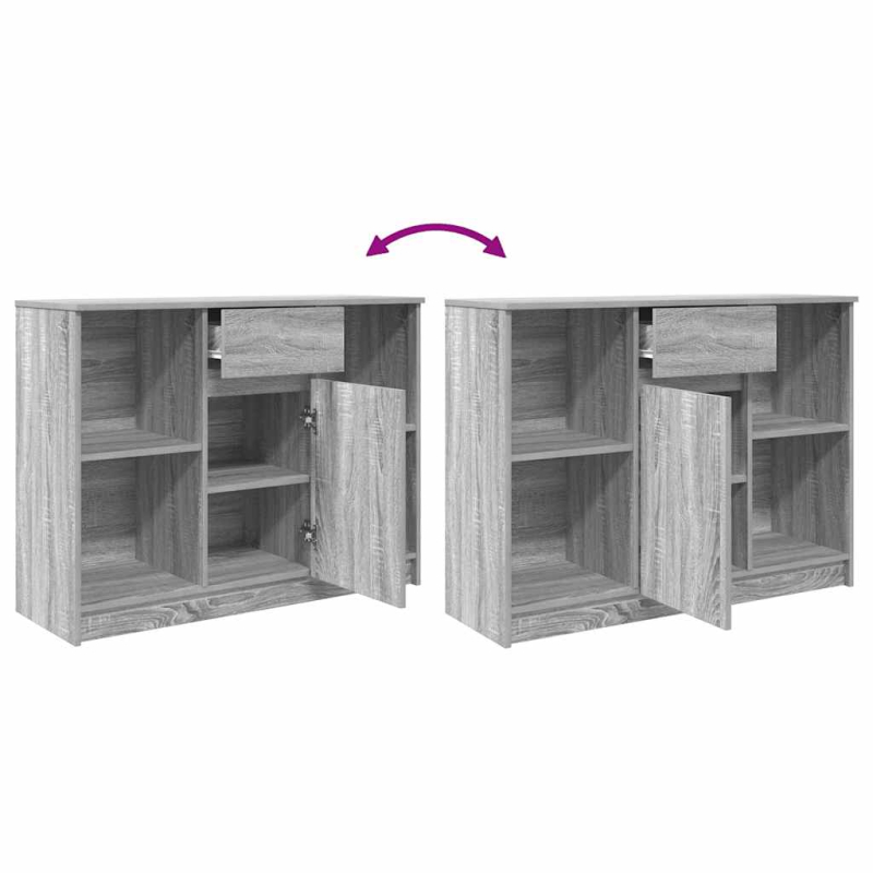 Sideboard mit Schublade Grau Sonoma 101x35x76 cm Holzwerkstoff