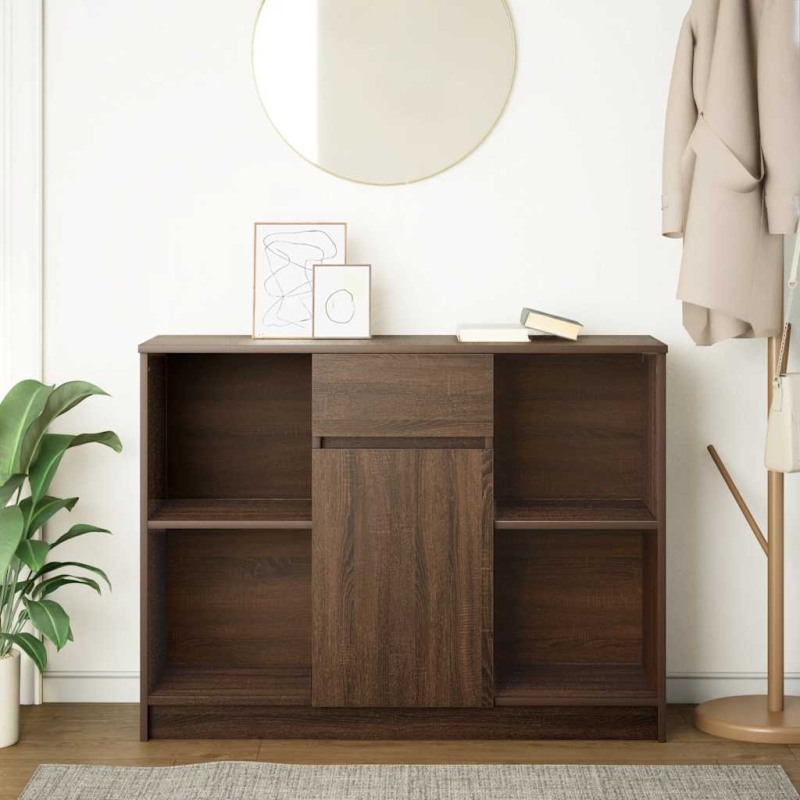 Sideboard mit Schublade Braun Eichen-Optik 101x35x76 cm