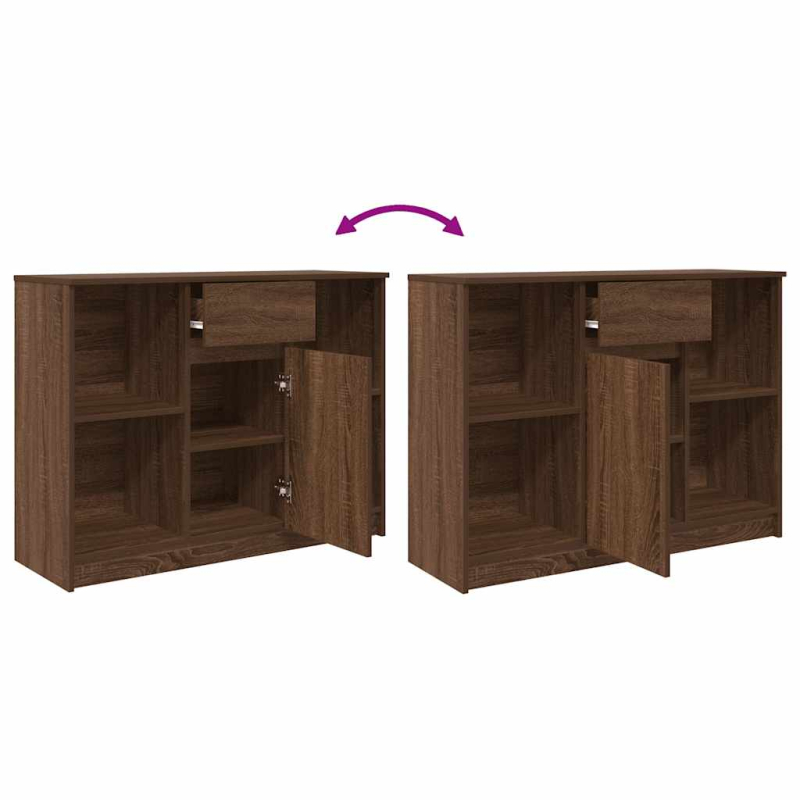 Sideboard mit Schublade Braun Eichen-Optik 101x35x76 cm