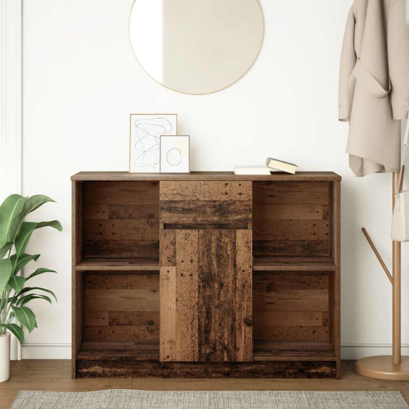 Sideboard mit Schublade Altholz-Optik 101x35x76cm Holzwerkstoff