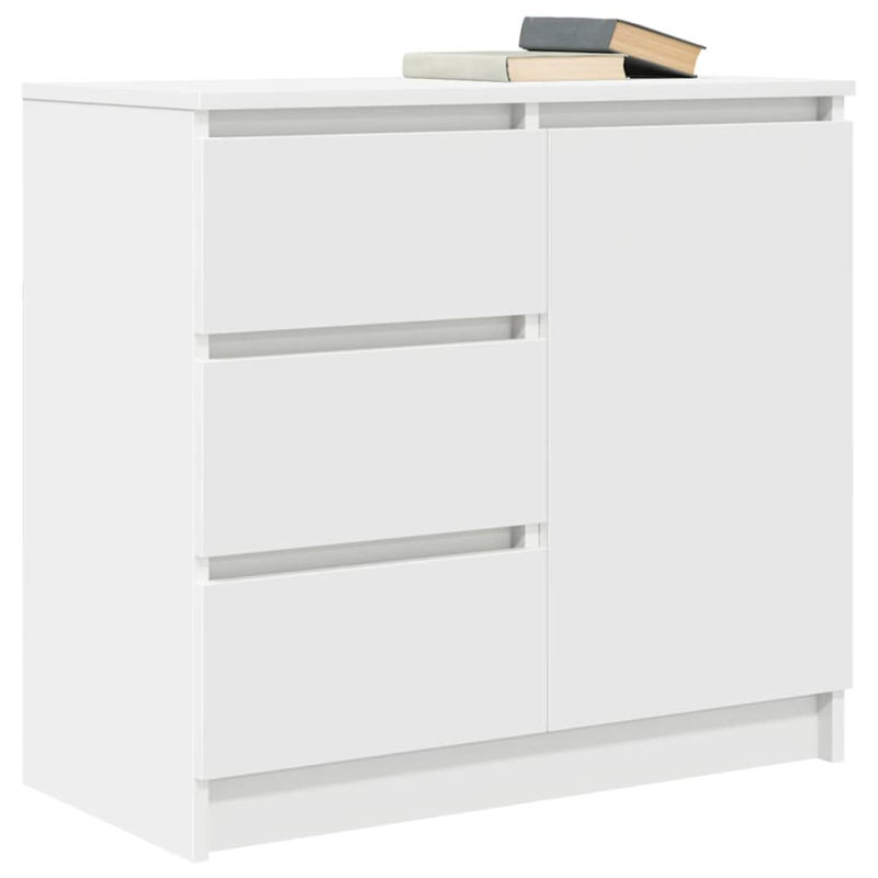 Sideboard mit Schublade Weiß 71x35x65 cm Holzwerkstoff