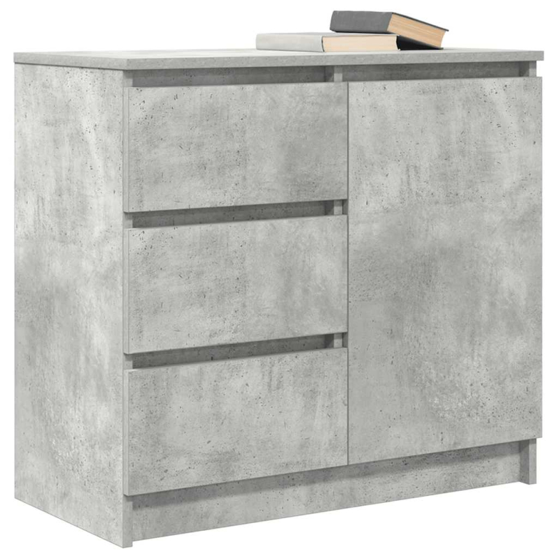 Sideboard mit Schublade Betongrau 71x35x65 cm Holzwerkstoff