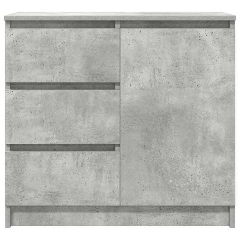 Sideboard mit Schublade Betongrau 71x35x65 cm Holzwerkstoff