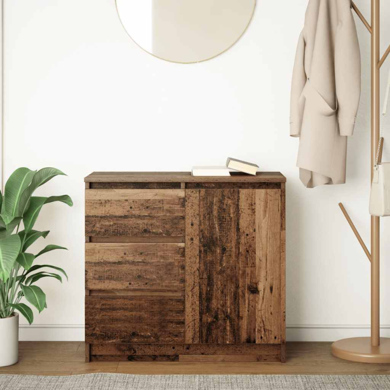 Sideboard mit Schublade Altholz-Optik 71x35x65 cm Holzwerkstoff