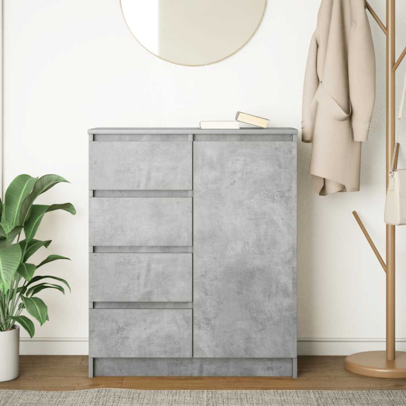 Sideboard mit Schubladen Betongrau 71x35x84 cm Holzwerkstoff