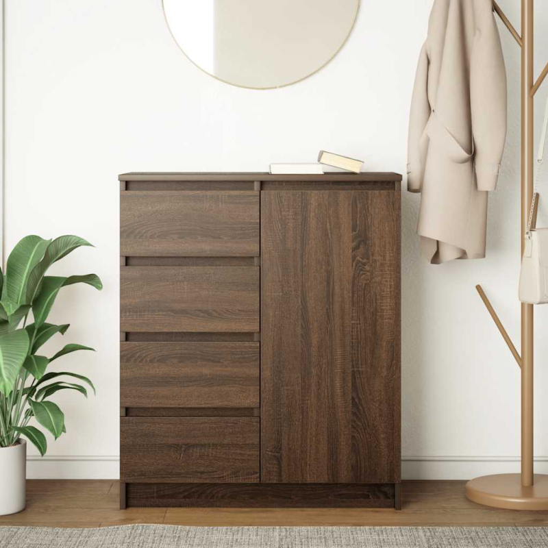 Sideboard mit Schubladen Braun Eichen-Optik 71x35x84 cm