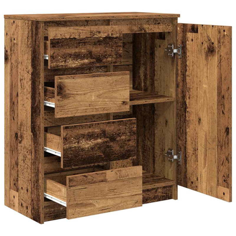Sideboard mit Schubladen Altholz-Optik 71x35x84cm Holzwerkstoff