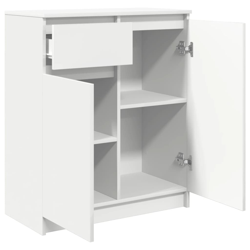 Sideboard mit Schublade Weiß 71x35x84 cm Holzwerkstoff