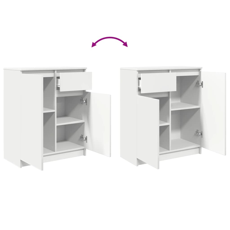 Sideboard mit Schublade Weiß 71x35x84 cm Holzwerkstoff