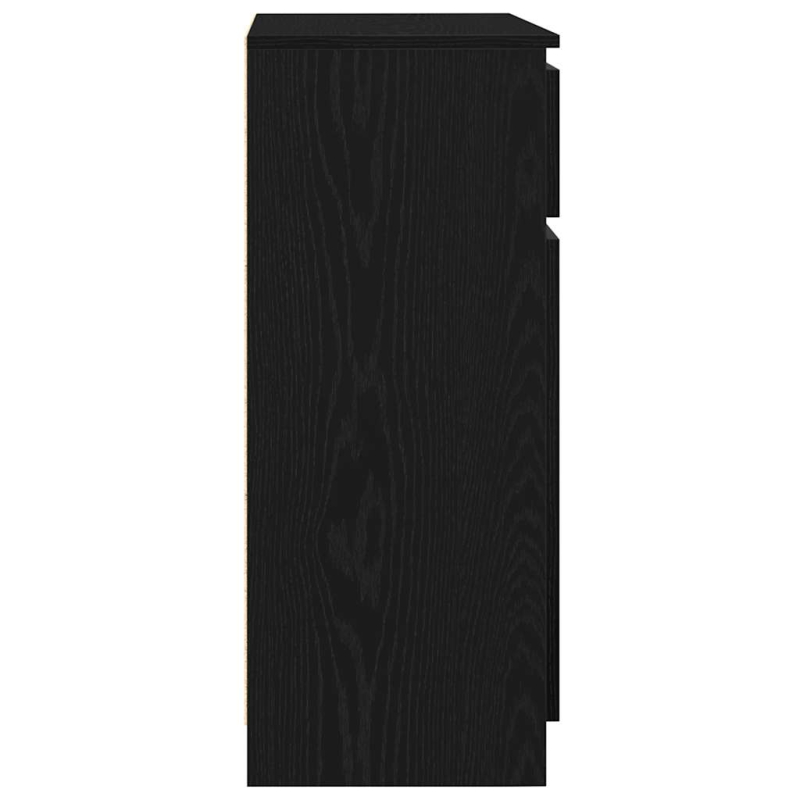 Sideboard mit Schublade Schwarz Eichen-Optik 71x35x84 cm