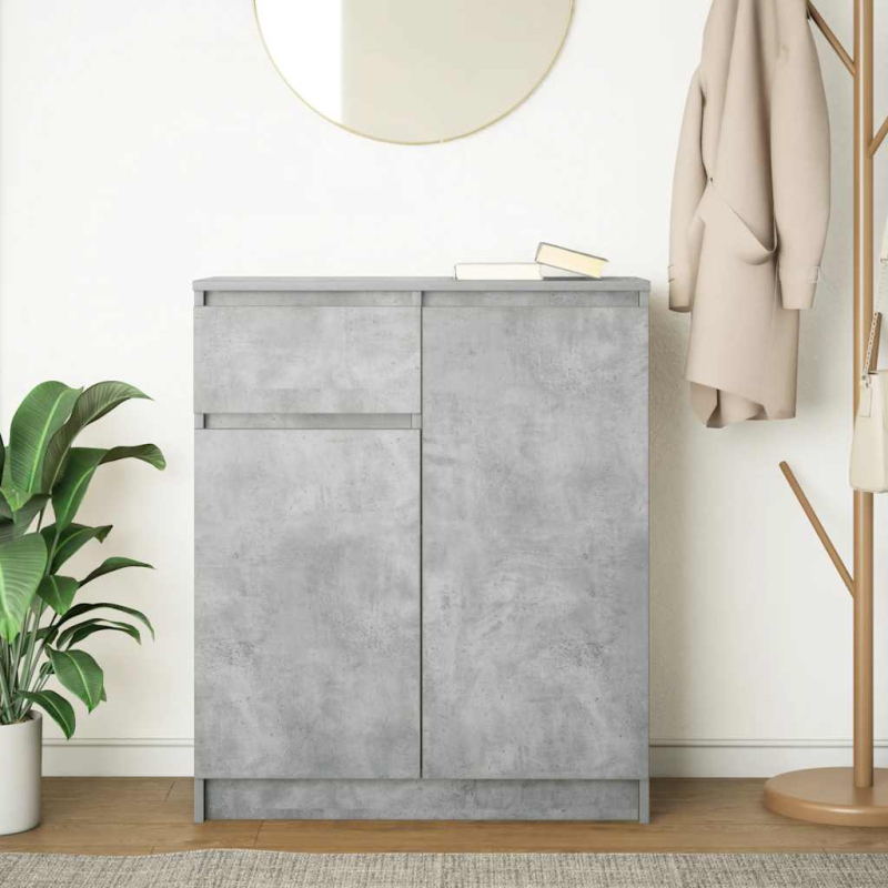 Sideboard mit Schublade Betongrau 71x35x84 cm Holzwerkstoff