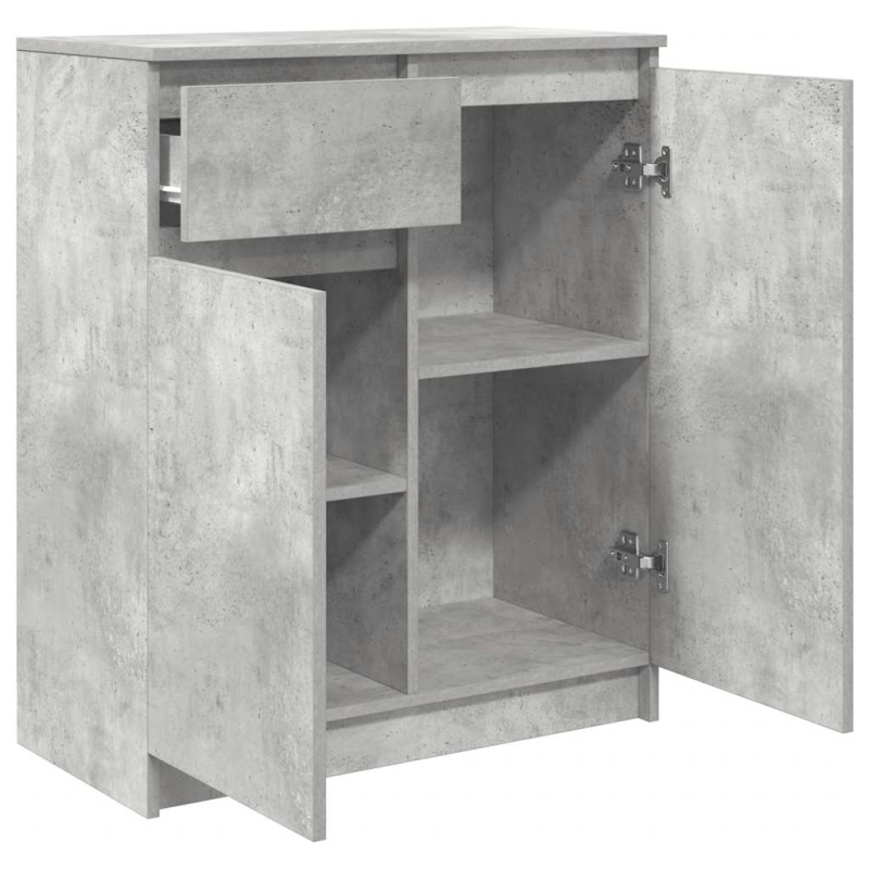 Sideboard mit Schublade Betongrau 71x35x84 cm Holzwerkstoff