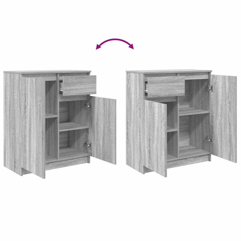 Sideboard mit Schublade Grau Sonoma 71x35x84 cm Holzwerkstoff