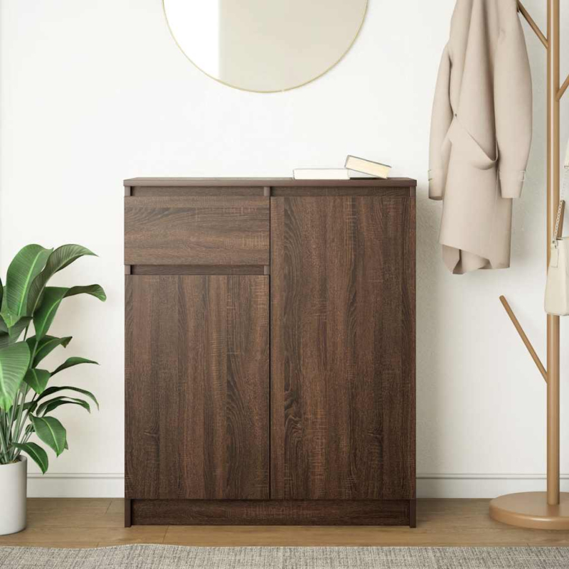 Sideboard mit Schublade Braun Eichen-Optik 71x35x84 cm