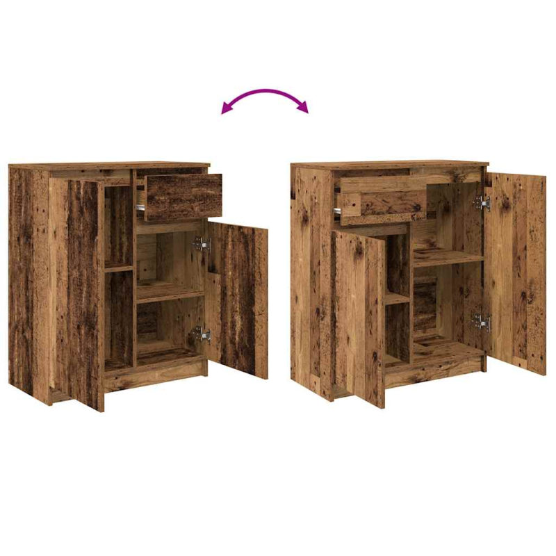 Sideboard mit Schublade Altholz-Optik 71x35x84 cm Holzwerkstoff