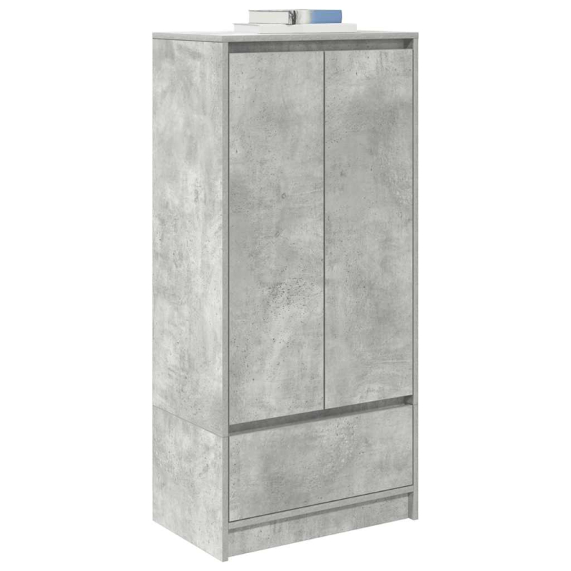 Schrank mit Schublade Betongrau 55,5x34x119,5 cm Holzwerkstoff
