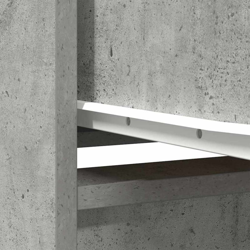 Schrank mit Schublade Betongrau 55,5x34x119,5 cm Holzwerkstoff