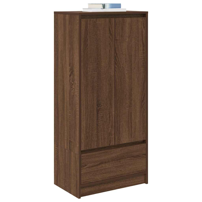 Schrank mit Schublade Braun Eichen-Optik 55,5x34x119,5 cm