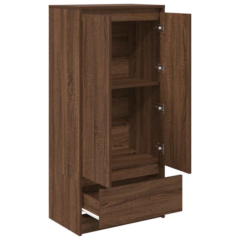 Schrank mit Schublade Braun Eichen-Optik 55,5x34x119,5 cm