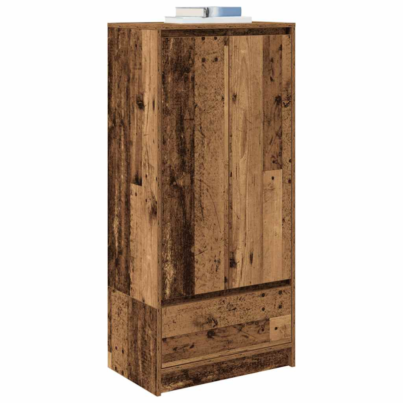 Schrank mit Schublade Altholz-Optik 55,5x34x119,5 cm