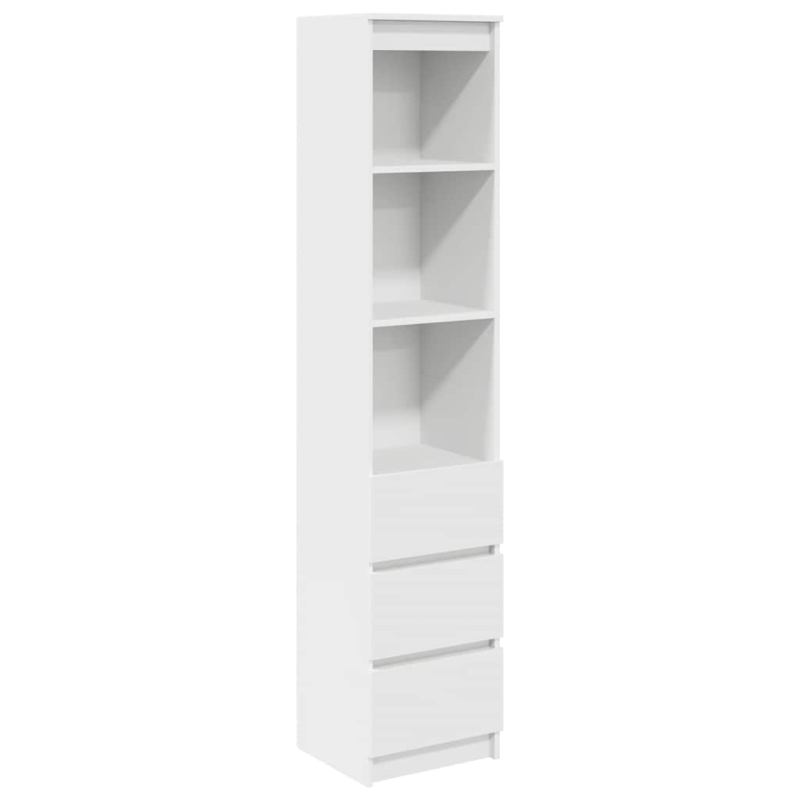 Highboard Weiß 37,5x35x180 cm Holzwerkstoff