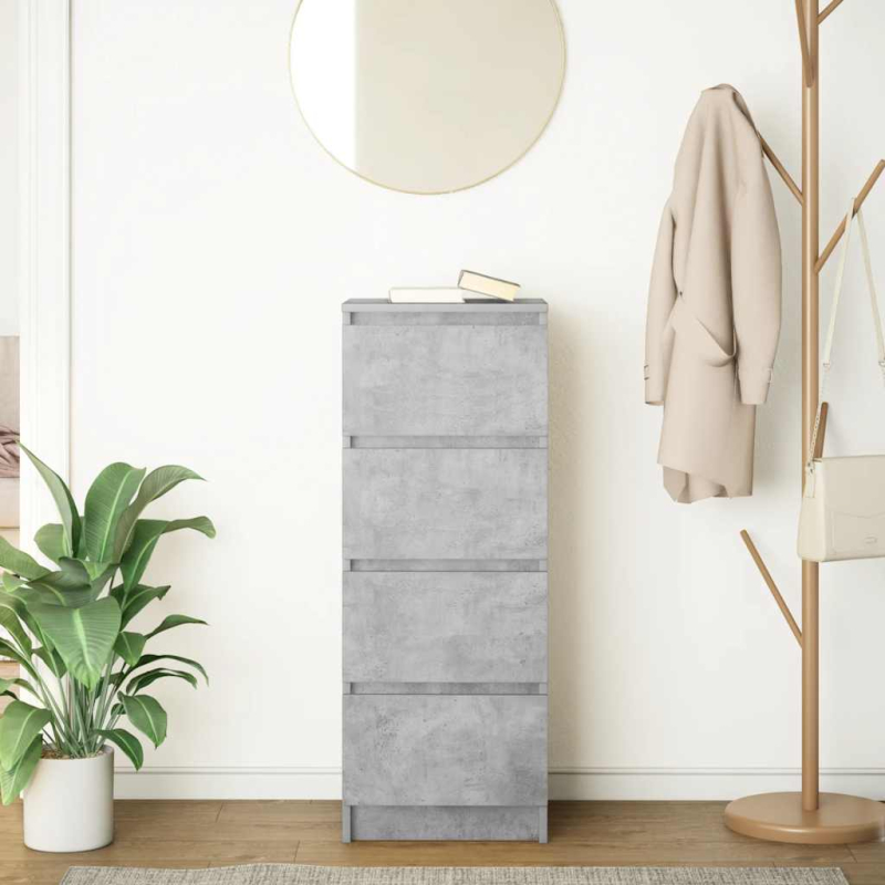Sideboard Betongrau 37,5x35x99 cm Holzwerkstoff