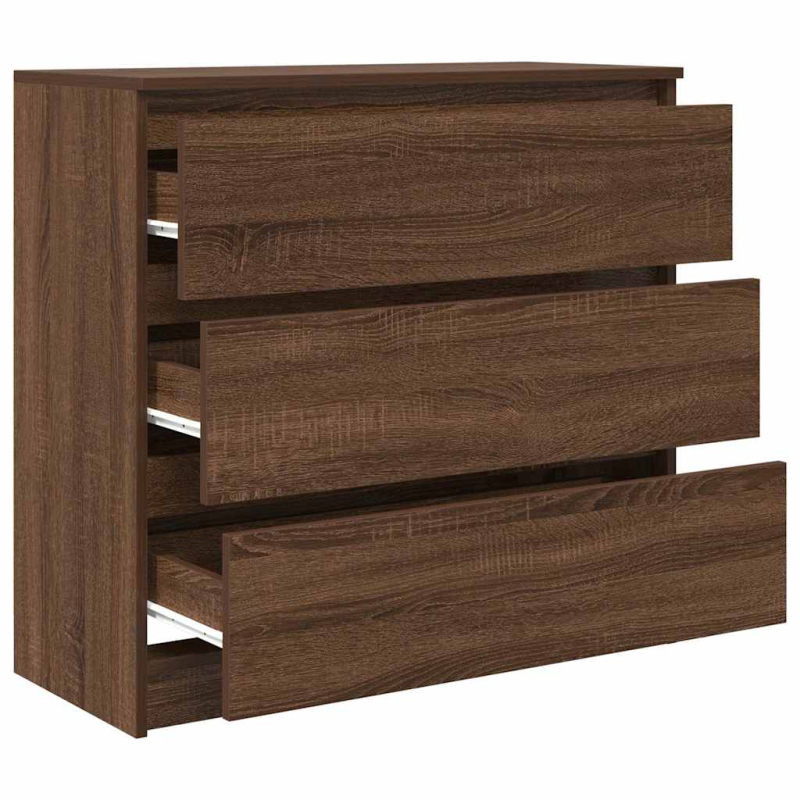 Sideboard Braun Eichen-Optik 80x35x76 cm Holzwerkstoff