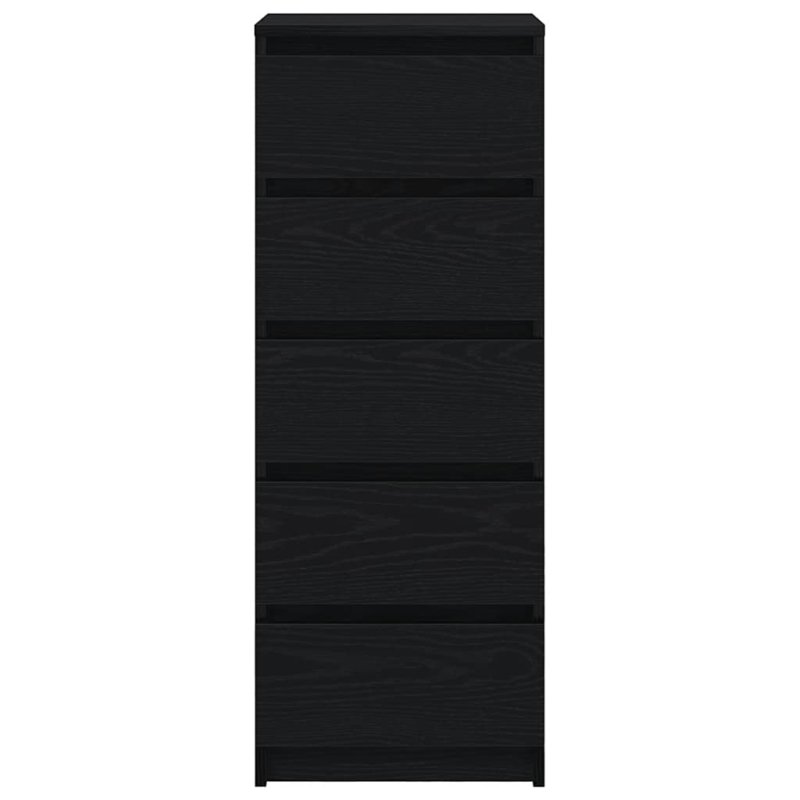 Sideboard mit Schubladen Schwarz Eichen-Optik 37,5x35x99 cm