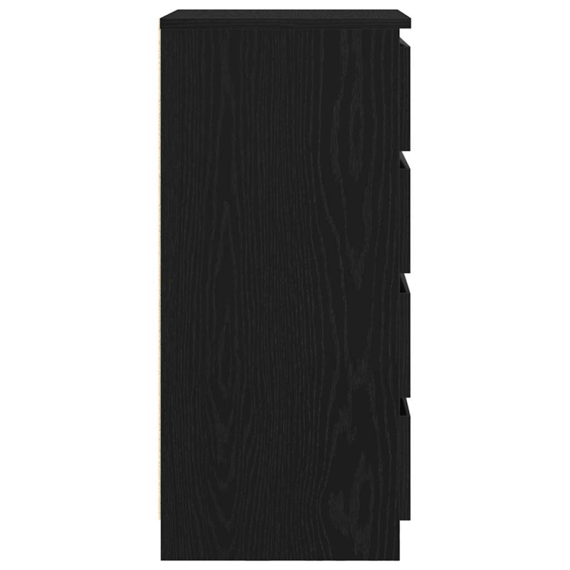Sideboard mit Schubladen Schwarz Eichen-Optik 37,5x35x99 cm