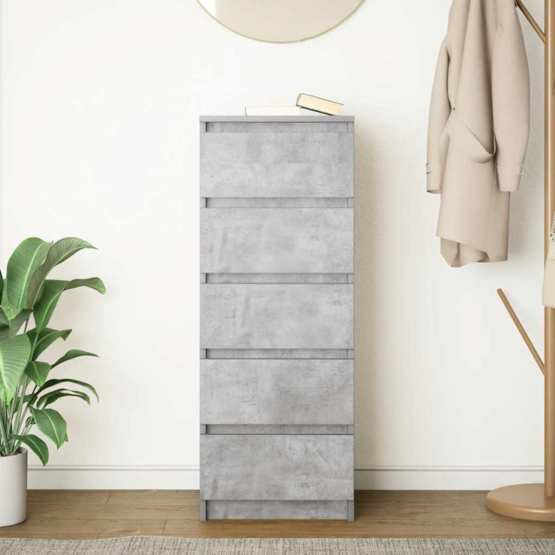 Sideboard mit Schubladen Betongrau 37,5x35x99 cm Holzwerkstoff