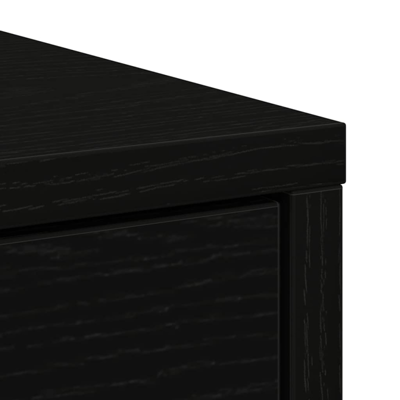 Sideboard mit Schubladen und Türen Schwarz Eichen-Optik