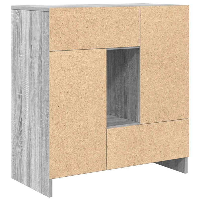 Sideboard mit Schubladen und Türen Grau Sonoma 70,5x34x74,5 cm