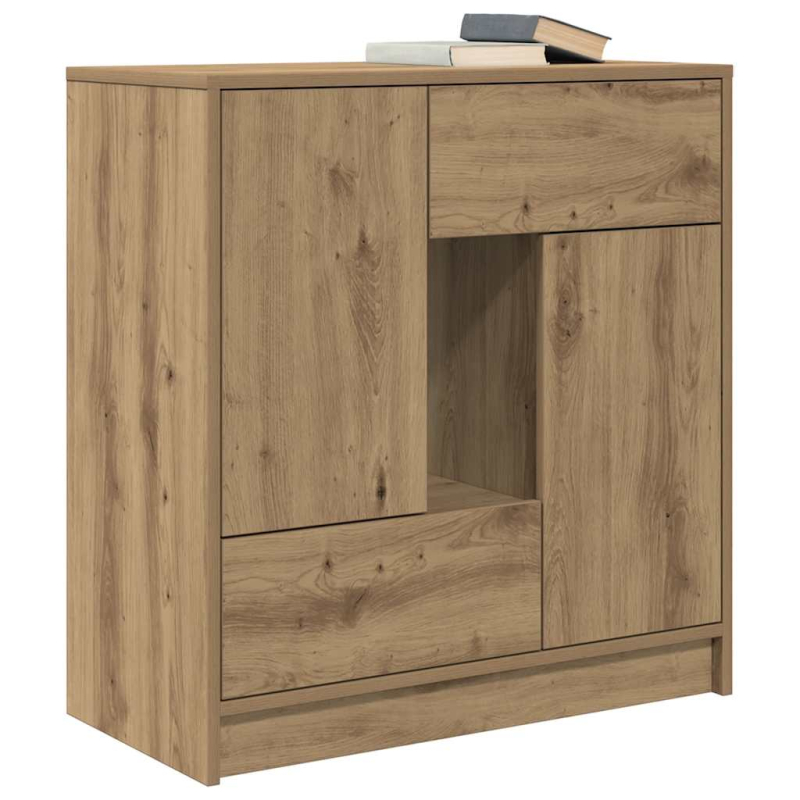 Sideboard mit Schubladen und Türen Artisan-Eiche 70,5x34x74,5cm
