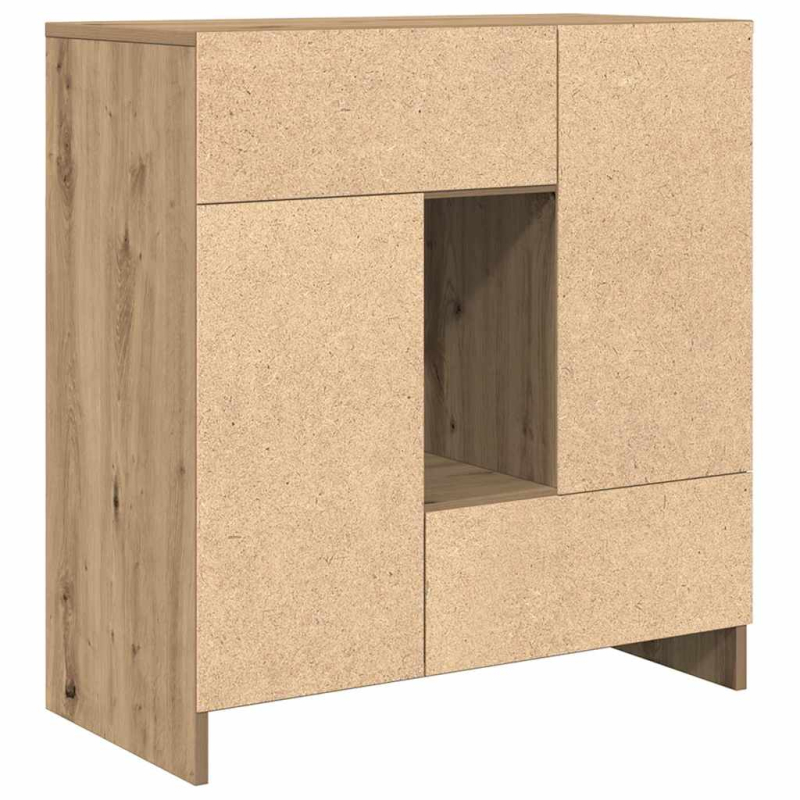 Sideboard mit Schubladen und Türen Artisan-Eiche 70,5x34x74,5cm