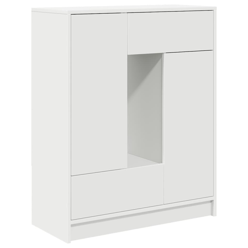 Sideboard mit Schubladen und Türen Weiß 73x31x90 cm