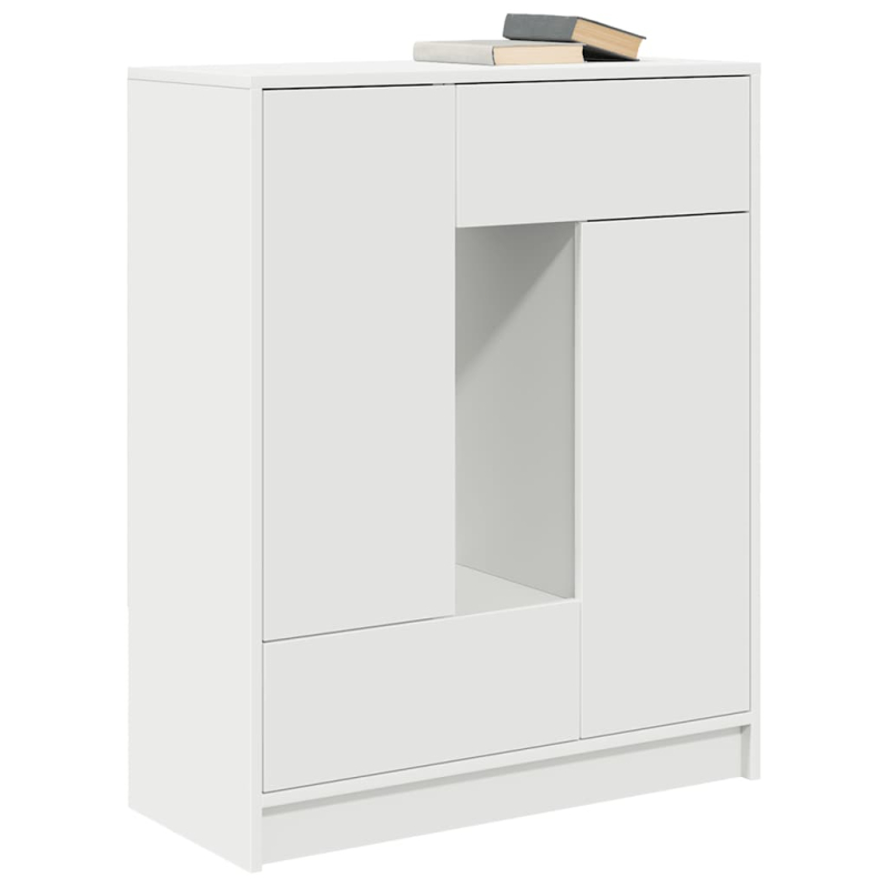 Sideboard mit Schubladen und Türen Weiß 73x31x90 cm