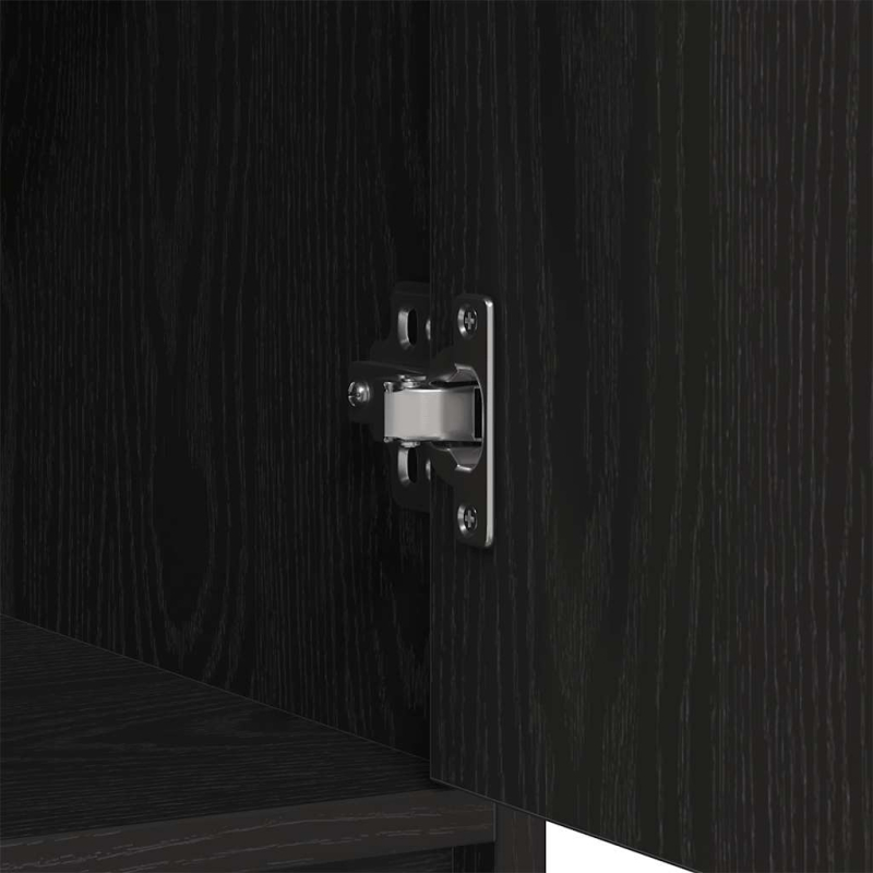 Sideboard mit Schubladen Türen Schwarz Eichen-Optik 73x31x90 cm