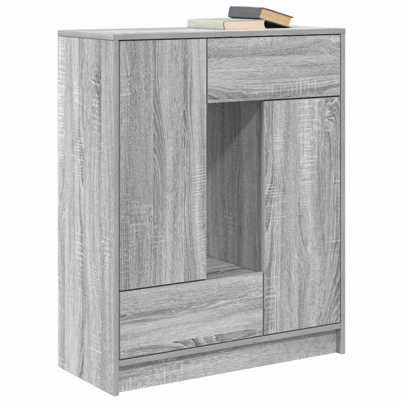 Sideboard mit Schubladen und Türen Grau Sonoma 73x31x90 cm