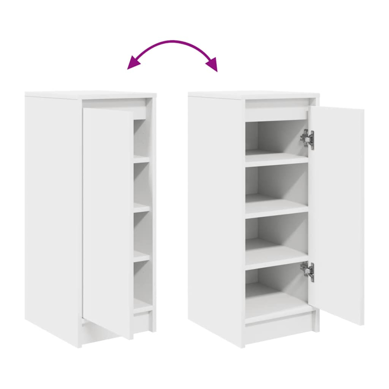 Schuhschrank Weiß 29,5x34x76 cm Holzwerkstoff