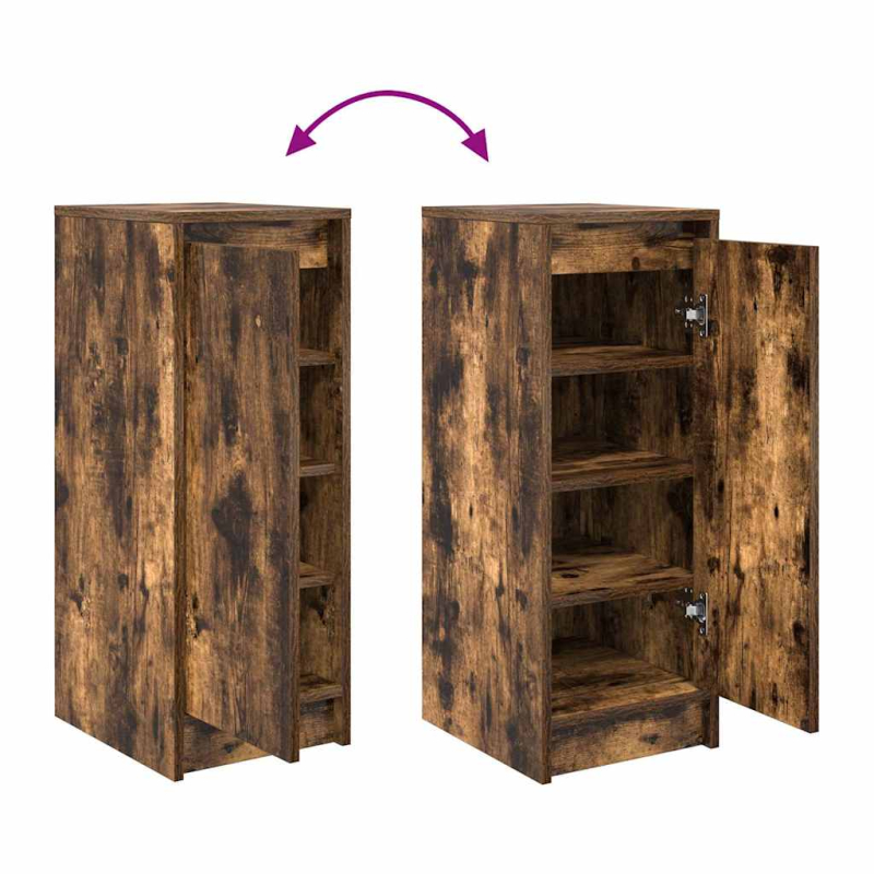 Schuhschrank Räuchereiche 29,5x34x76 cm Holzwerkstoff