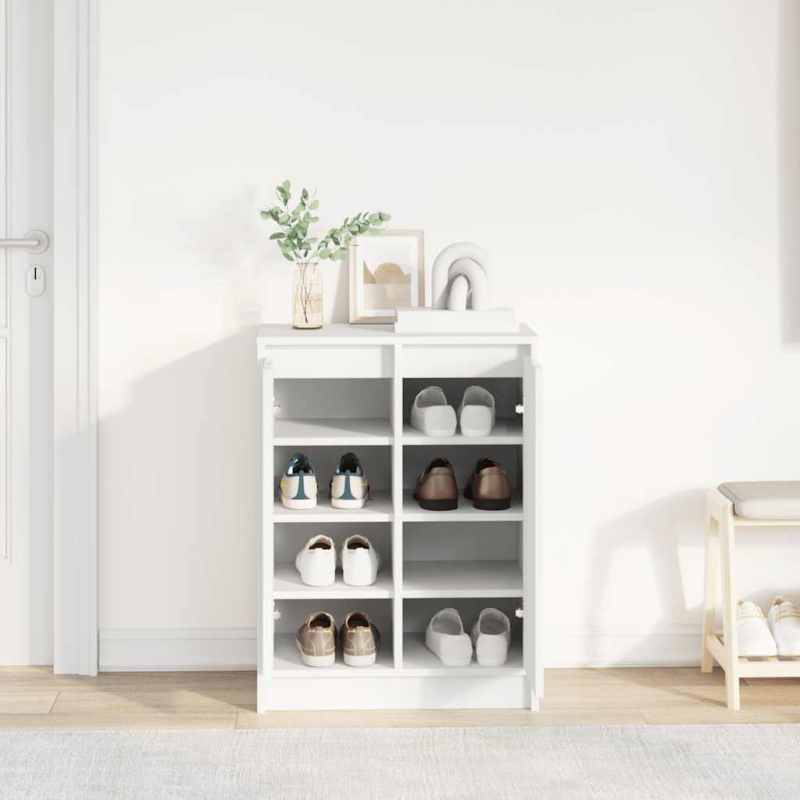 Schuhschrank Weiß 57x34x76 cm Holzwerkstoff