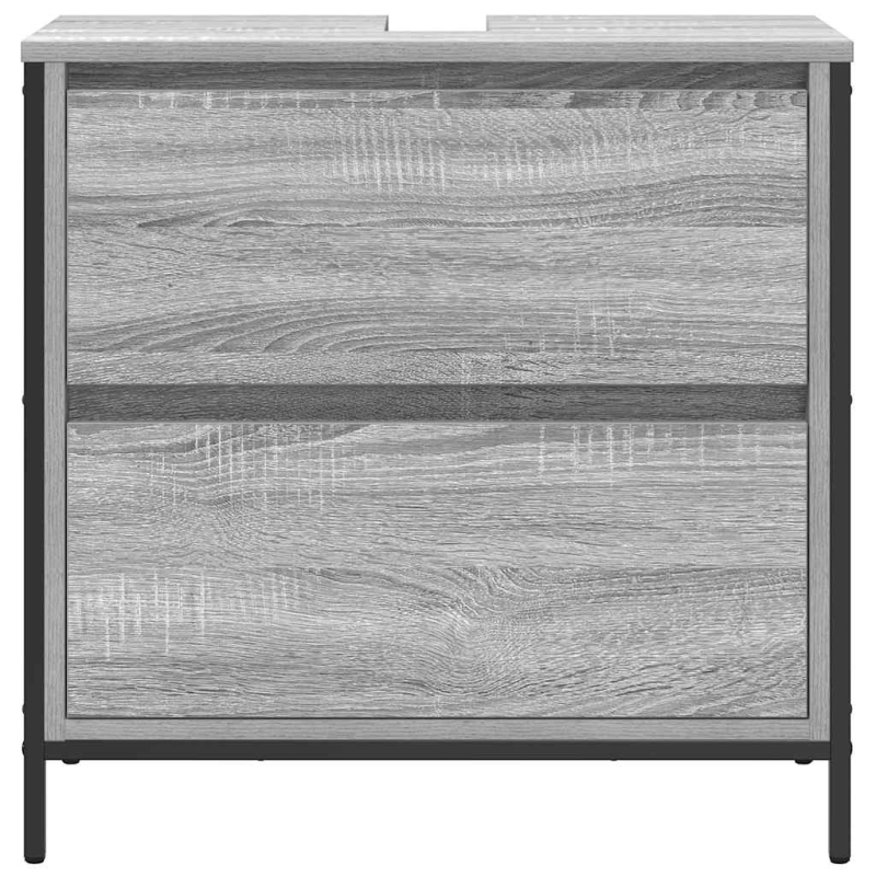 Waschbeckenunterschrank mit Schubladen Grau Sonoma 60x34,5x60cm
