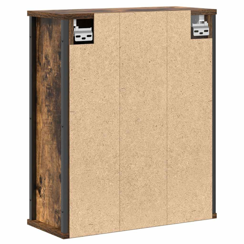 Bad-Wandschrank mit Spiegel Räuchereiche 50x21x60 cm