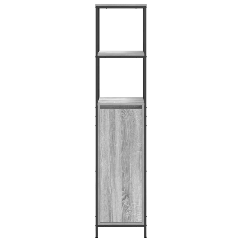 Badschrank mit Regalen Grau Sonoma 36x35x165 cm