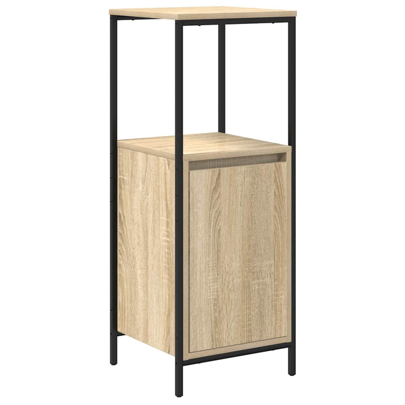 Badschrank mit Regalen Sonoma-Eiche 36x35x95 cm