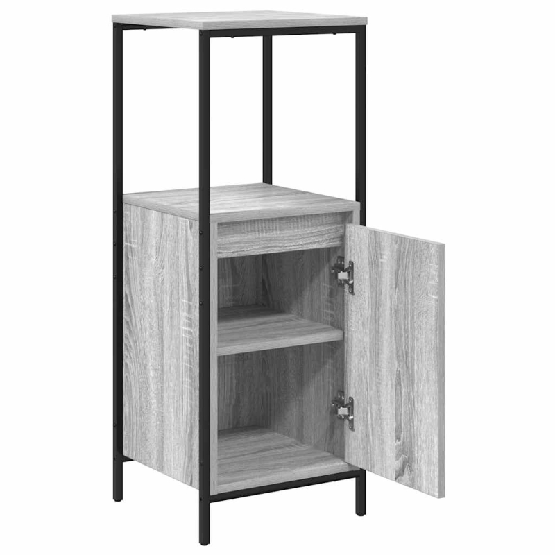 Badschrank mit Regalen Grau Sonoma 36x35x95 cm