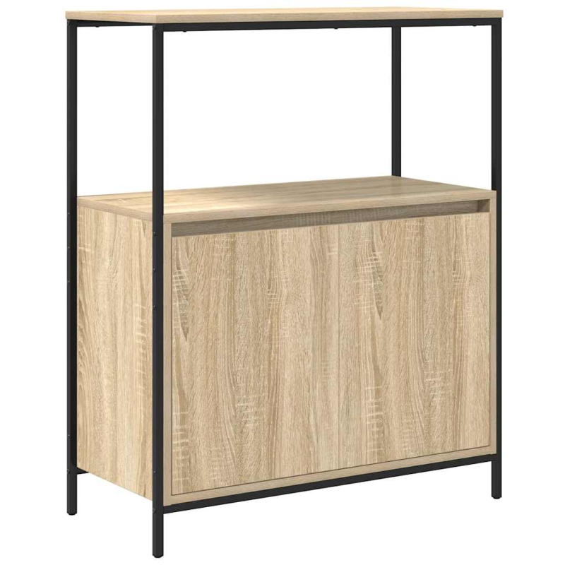 Badschrank mit Regalen Sonoma-Eiche 76,5x35x95 cm