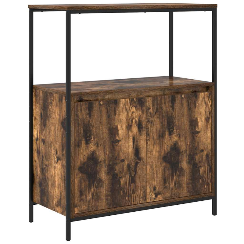 Badschrank mit Regalen Räuchereiche 76,5x35x95 cm